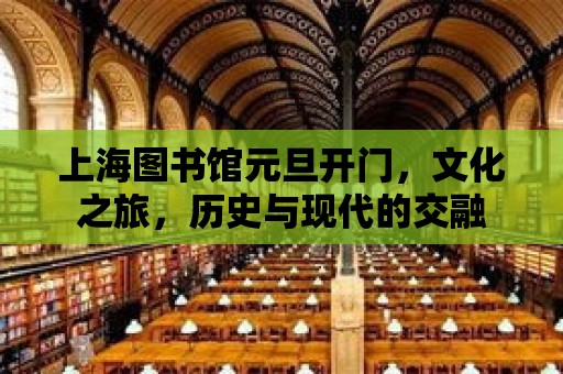 上海圖書館元旦開門，文化之旅，歷史與現代的交融