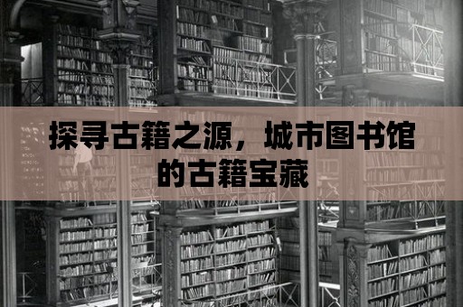 探尋古籍之源，城市圖書館的古籍寶藏