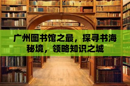 廣州圖書館之最，探尋書海秘境，領略知識之城