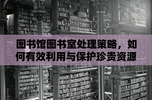 圖書館圖書室處理策略，如何有效利用與保護(hù)珍貴資源