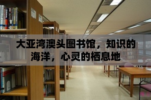 大亞灣澳頭圖書館，知識的海洋，心靈的棲息地