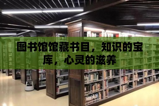 圖書館館藏書目，知識的寶庫，心靈的滋養