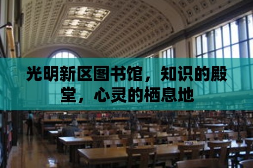 光明新區圖書館，知識的殿堂，心靈的棲息地