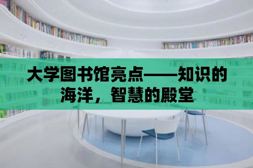 大學圖書館亮點——知識的海洋，智慧的殿堂