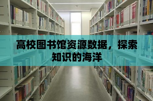 高校圖書館資源數據，探索知識的海洋