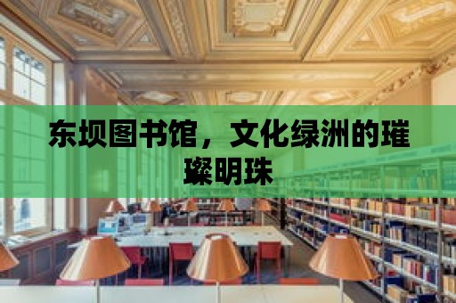 東壩圖書館，文化綠洲的璀璨明珠