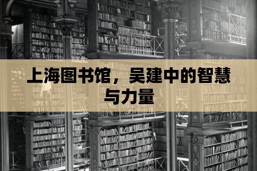 上海圖書館，吳建中的智慧與力量