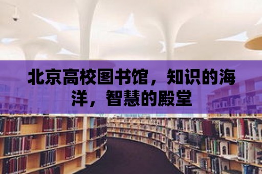 北京高校圖書館，知識的海洋，智慧的殿堂