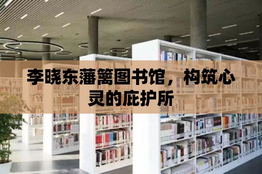 李曉東藩籬圖書館，構筑心靈的庇護所