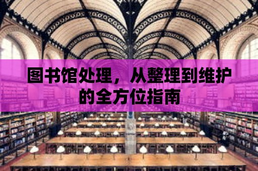 圖書館處理，從整理到維護的全方位指南