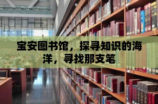 寶安圖書館，探尋知識的海洋，尋找那支筆