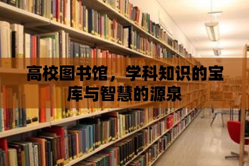 高校圖書館，學科知識的寶庫與智慧的源泉