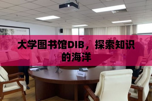 大學圖書館DIB，探索知識的海洋