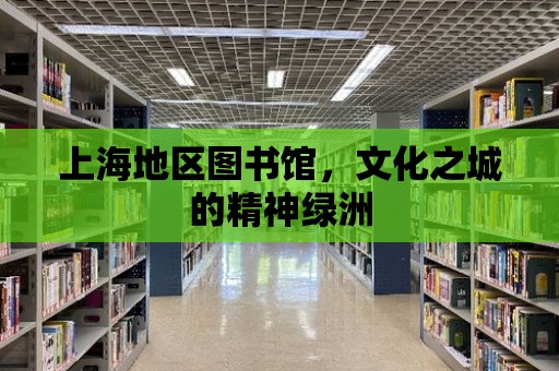 上海地區圖書館，文化之城的精神綠洲