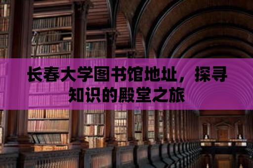 長春大學圖書館地址，探尋知識的殿堂之旅