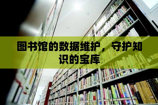 圖書館的數據維護，守護知識的寶庫