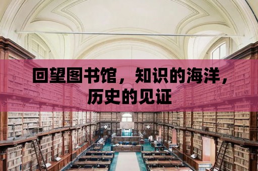 回望圖書館，知識的海洋，歷史的見證