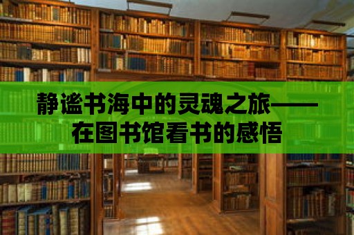 靜謐書海中的靈魂之旅——在圖書館看書的感悟