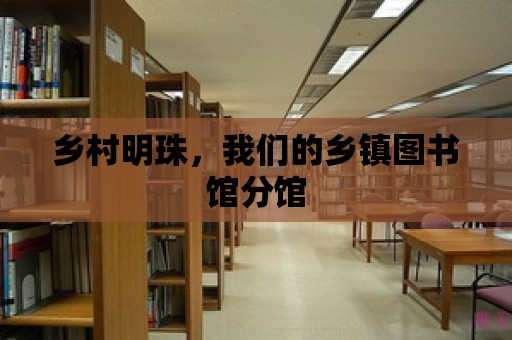 鄉村明珠，我們的鄉鎮圖書館分館