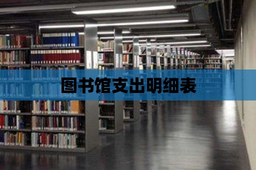 圖書館支出明細表