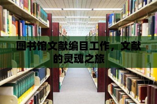 圖書館文獻編目工作，文獻的靈魂之旅