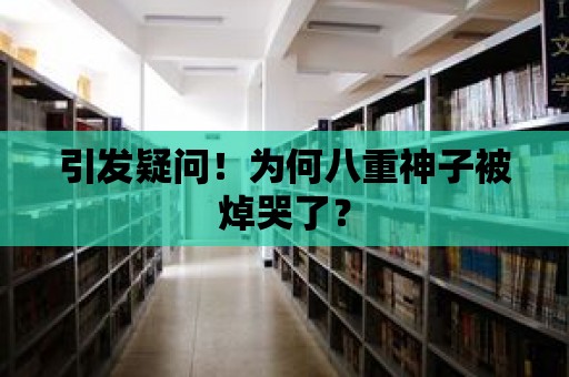 引發疑問！為何八重神子被焯哭了？