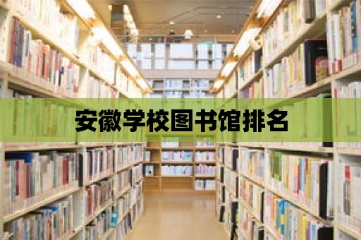 安徽學(xué)校圖書館排名