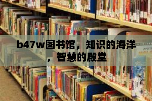 b47w圖書館，知識的海洋，智慧的殿堂