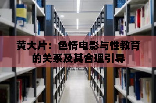 黃大片：色情電影與性教育的關系及其合理引導