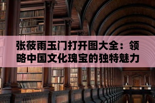 張莜雨玉門打開圖大全：領略中國文化瑰寶的獨特魅力與品味