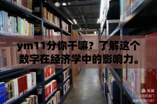 ym11分你干嘛？了解這個數字在經濟學中的影響力。