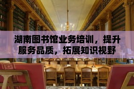 湖南圖書館業務培訓，提升服務品質，拓展知識視野