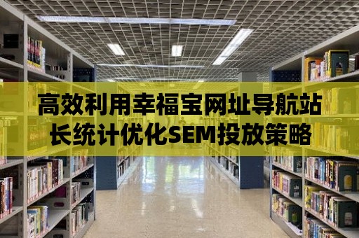 高效利用幸福寶網址導航站長統計優化SEM投放策略