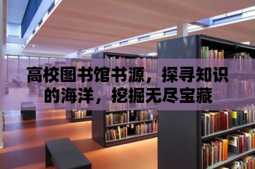 高校圖書館書源，探尋知識的海洋，挖掘無盡寶藏