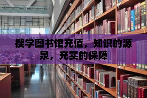 搜學圖書館充值，知識的源泉，充實的保障