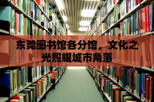 東莞圖書館各分館，文化之光照耀城市角落