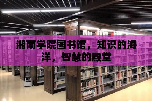 湘南學院圖書館，知識的海洋，智慧的殿堂