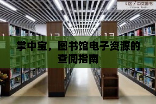 掌中寶，圖書館電子資源的查閱指南