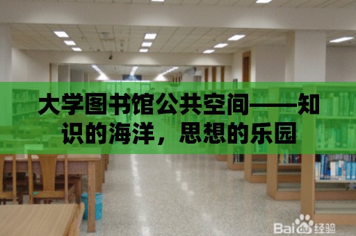 大學圖書館公共空間——知識的海洋，思想的樂園