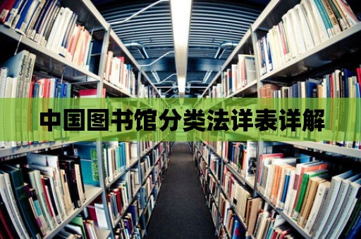 中國圖書館分類法詳表詳解