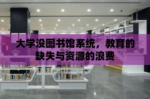 大學沒圖書館系統，教育的缺失與資源的浪費