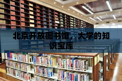 北京開放圖書館，大學的知識寶庫