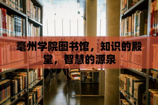 毫州學(xué)院圖書館，知識的殿堂，智慧的源泉