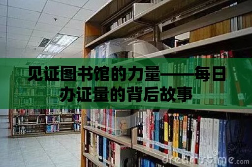 見證圖書館的力量——每日辦證量的背后故事