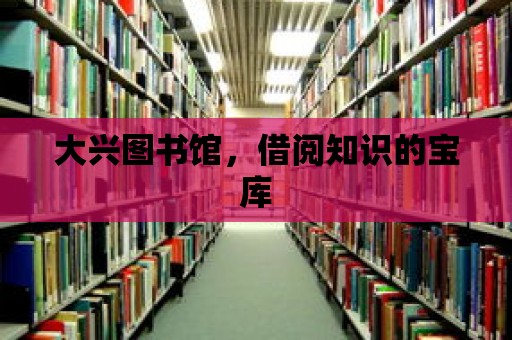 大興圖書館，借閱知識的寶庫