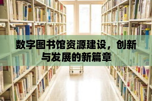 數字圖書館資源建設，創新與發展的新篇章