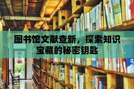 圖書館文獻查新，探索知識寶藏的秘密鑰匙