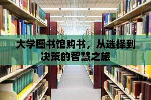 大學圖書館購書，從選擇到決策的智慧之旅