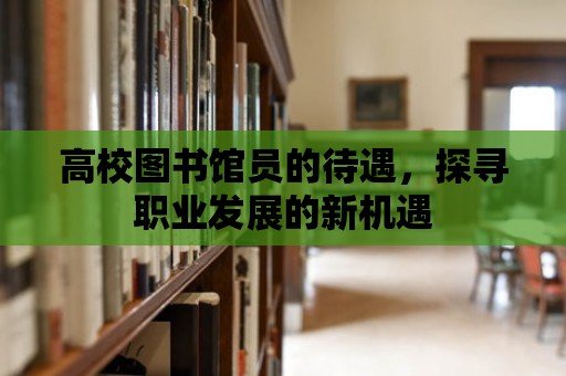 高校圖書館員的待遇，探尋職業(yè)發(fā)展的新機遇