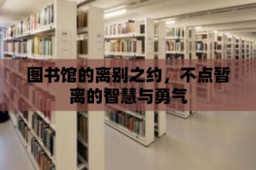 圖書館的離別之約，不點暫離的智慧與勇氣